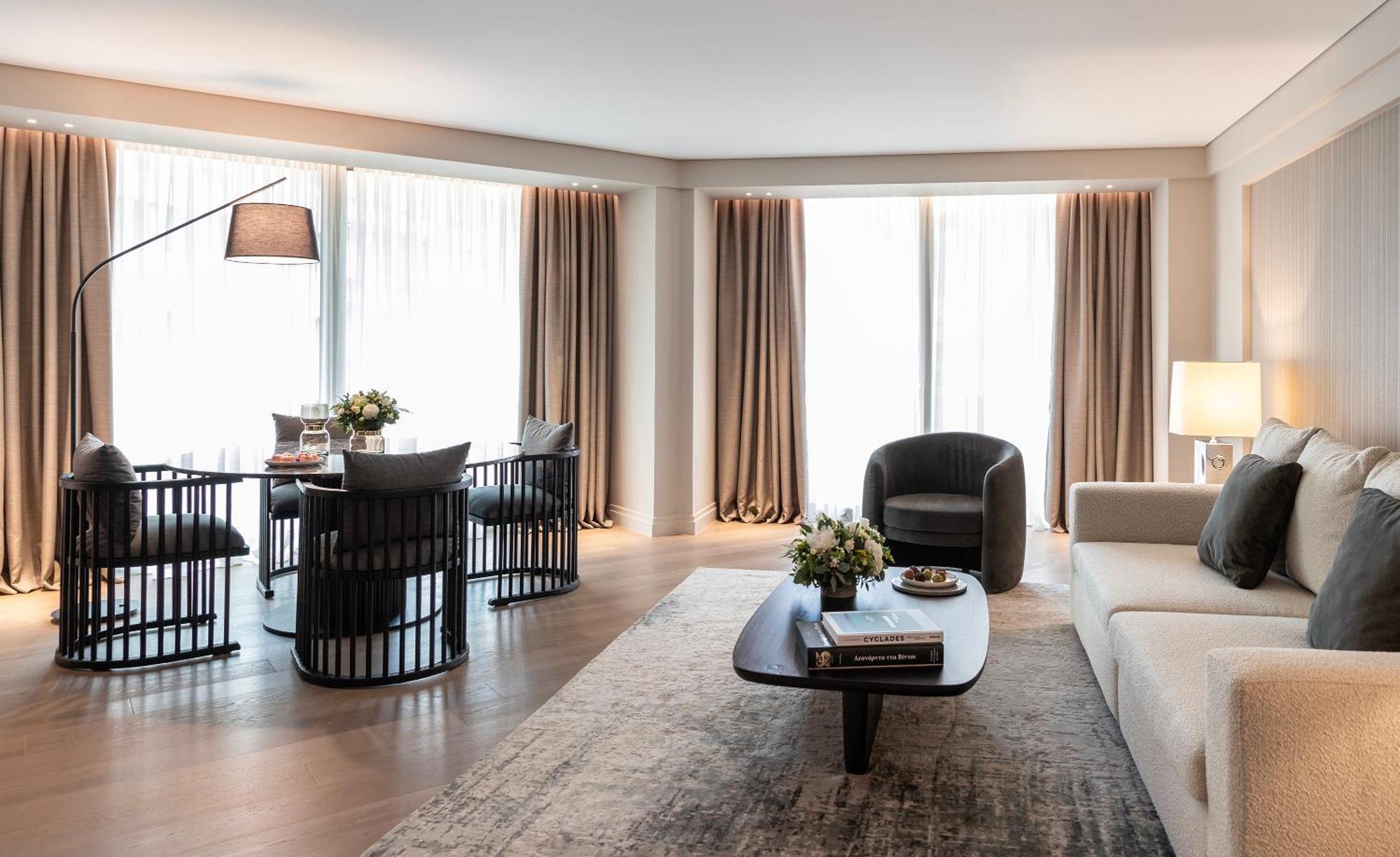 Hotel NJV Athens Plaza Exterior foto A living room at The Hari